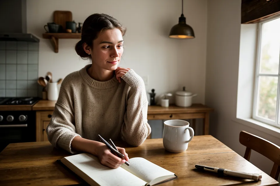 Journal de bord ouvert avec des notes manuscrites sur le défi de l'arrêt du tabac et le bien-être retrouvé